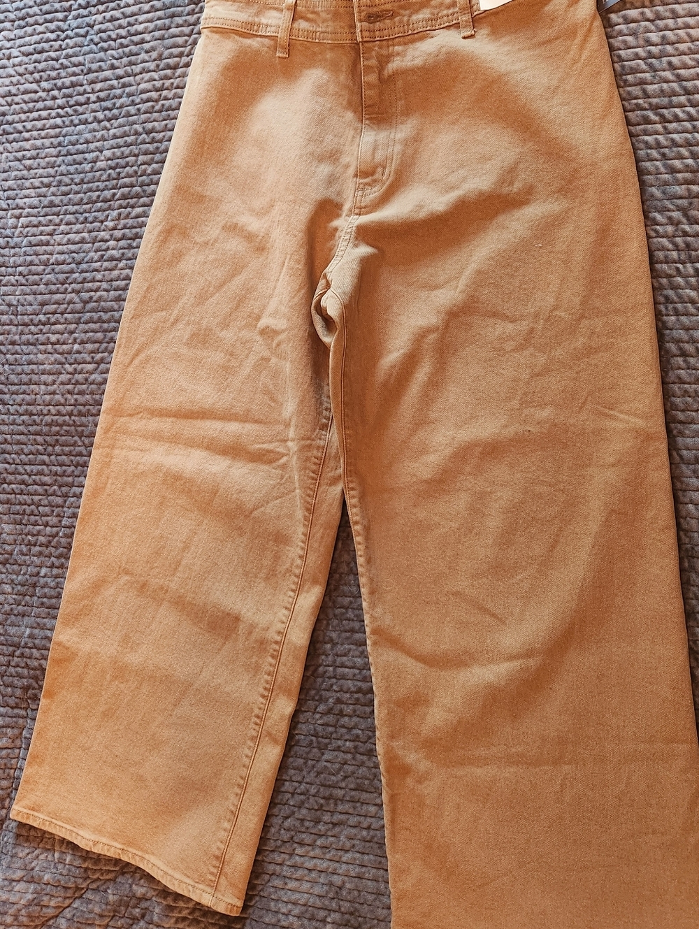 NWT Universal Thread Sailor Wide Leg Pants in Tan Brown, Size 14